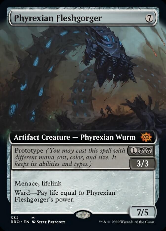 Phyrexian Fleshgorger (Extended Art) [The Brothers' War] | Gamers Paradise