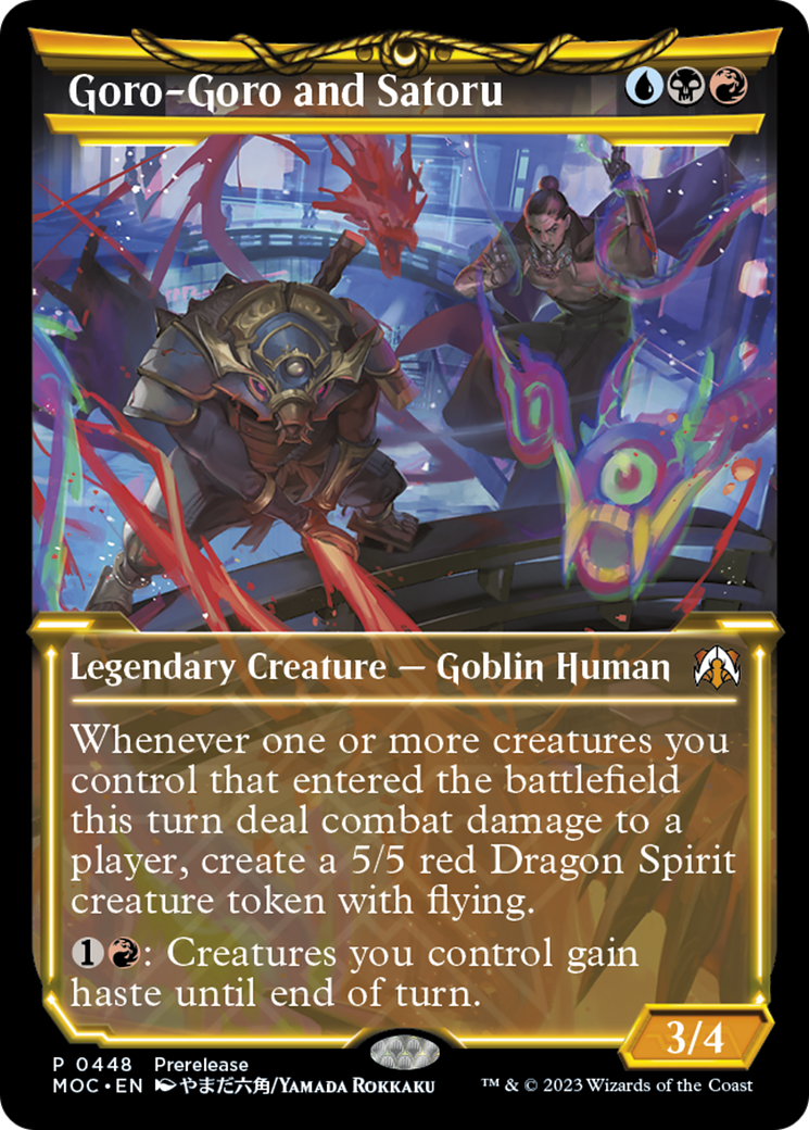 Goro-Goro and Satoru (Showcase Planar Booster Fun) [March of the Machine Commander Prerelease Promos] | Gamers Paradise