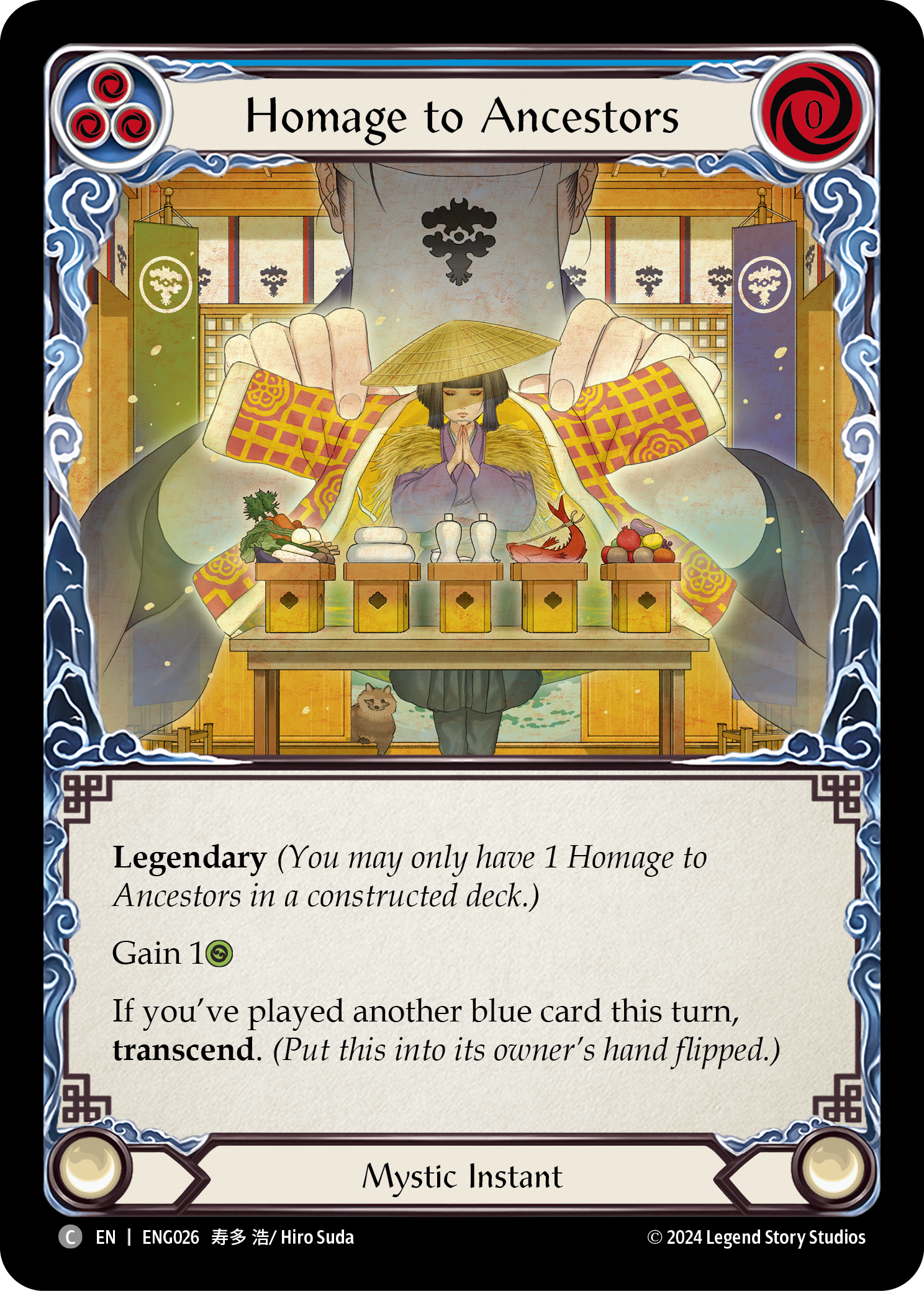 Homage to Ancestors [ENG026] (Part the Mistveil Enigma Blitz Deck) | Gamers Paradise