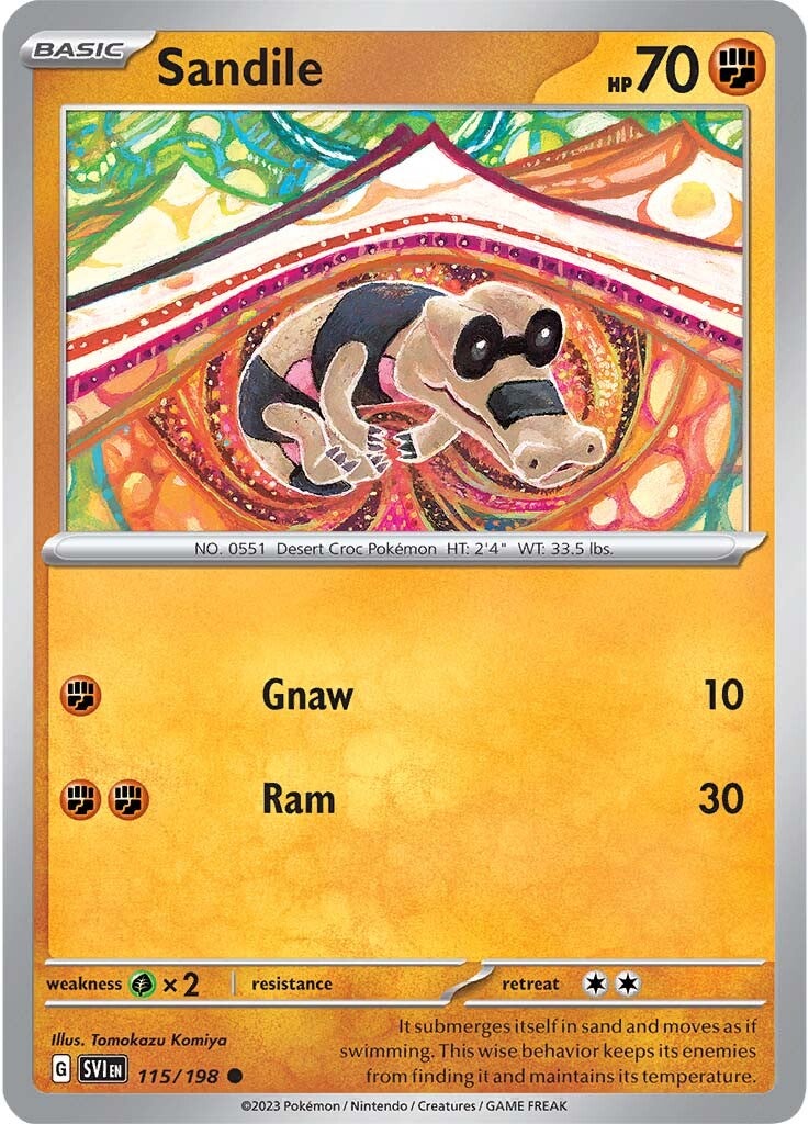 Sandile (115/198) [Scarlet & Violet: Base Set] | Gamers Paradise