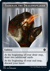 Sarkhan, the Dragonspeaker // Sarkhan, the Dragonspeaker Double-Sided Token [Starter Commander Decks] | Gamers Paradise