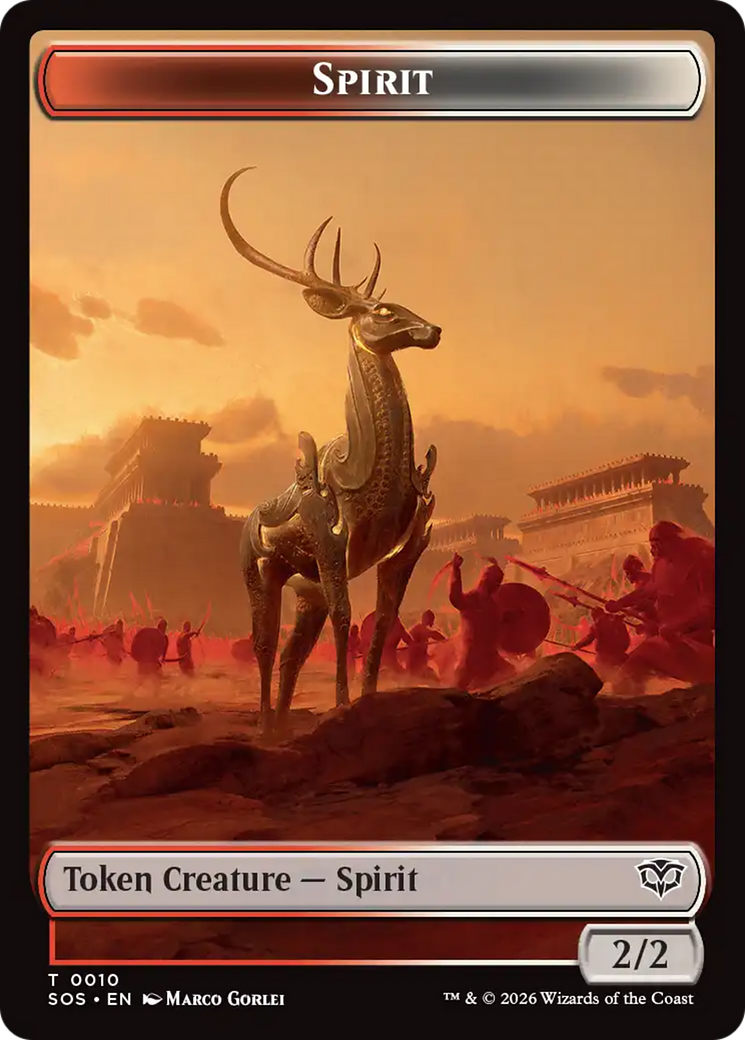 Fractal (0004) // Spirit (0010) Double-Sided Token [Secrets of Strixhaven Tokens] | Gamers Paradise