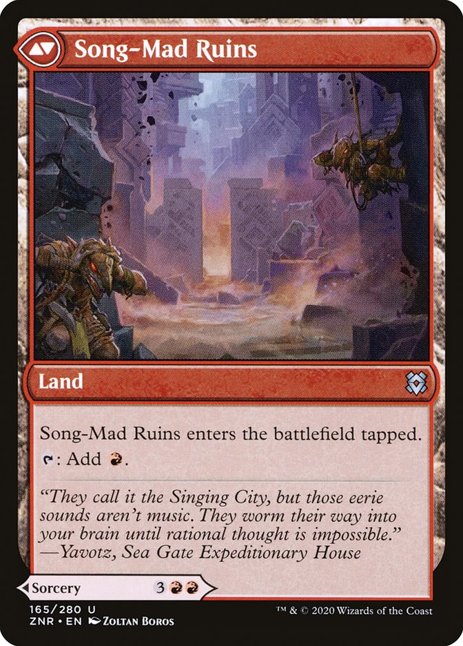 Song-Mad Treachery // Song-Mad Ruins [Zendikar Rising] | Gamers Paradise