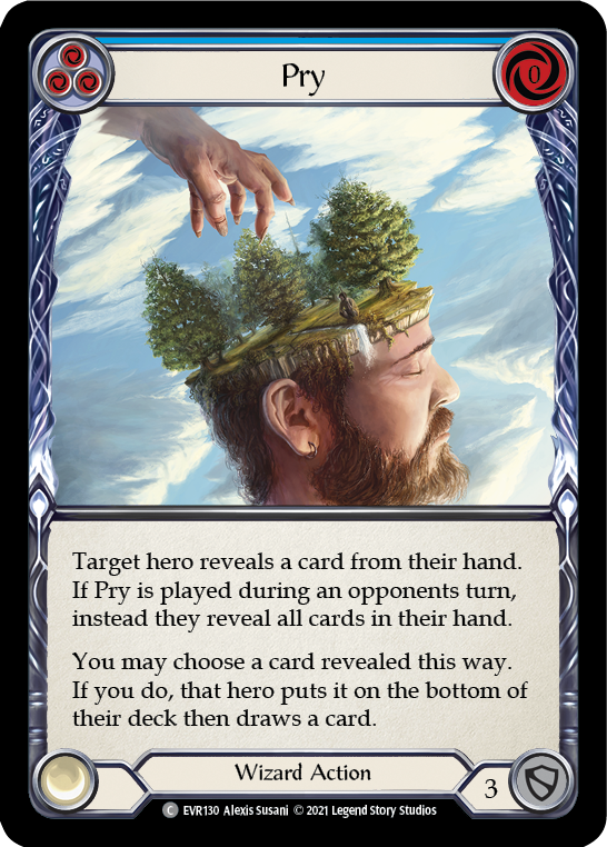 Pry (Blue) [EVR130] (Everfest)  1st Edition Rainbow Foil | Gamers Paradise