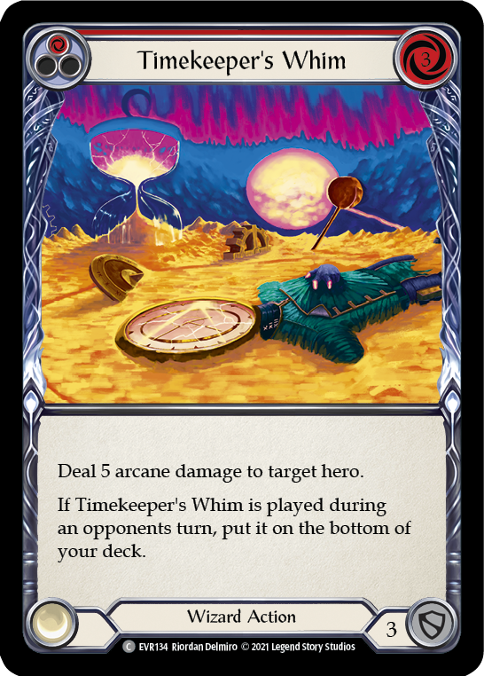 Timekeeper's Whim (Red) [EVR134] (Everfest)  1st Edition Rainbow Foil | Gamers Paradise