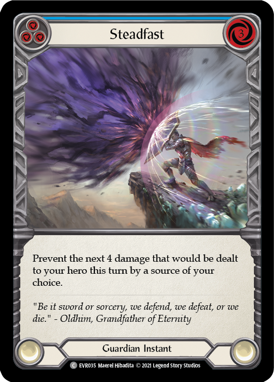 Steadfast (Blue) [EVR035] (Everfest)  1st Edition Rainbow Foil | Gamers Paradise