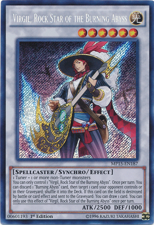 Virgil, Rock Star of the Burning Abyss [MP15-EN187] Secret Rare | Gamers Paradise