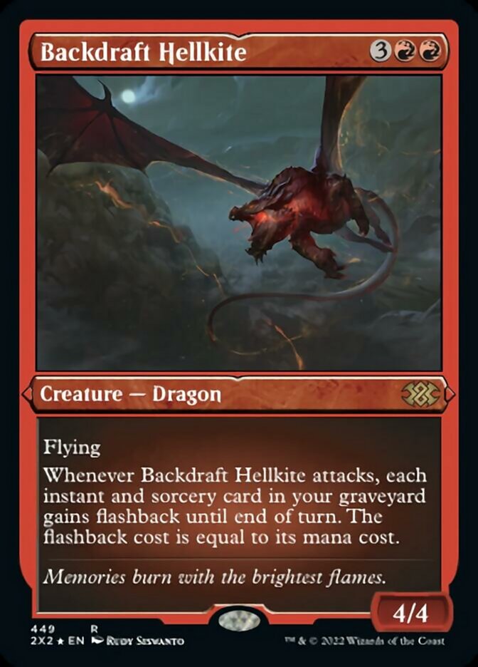 Backdraft Hellkite (Foil Etched) [Double Masters 2022] | Gamers Paradise