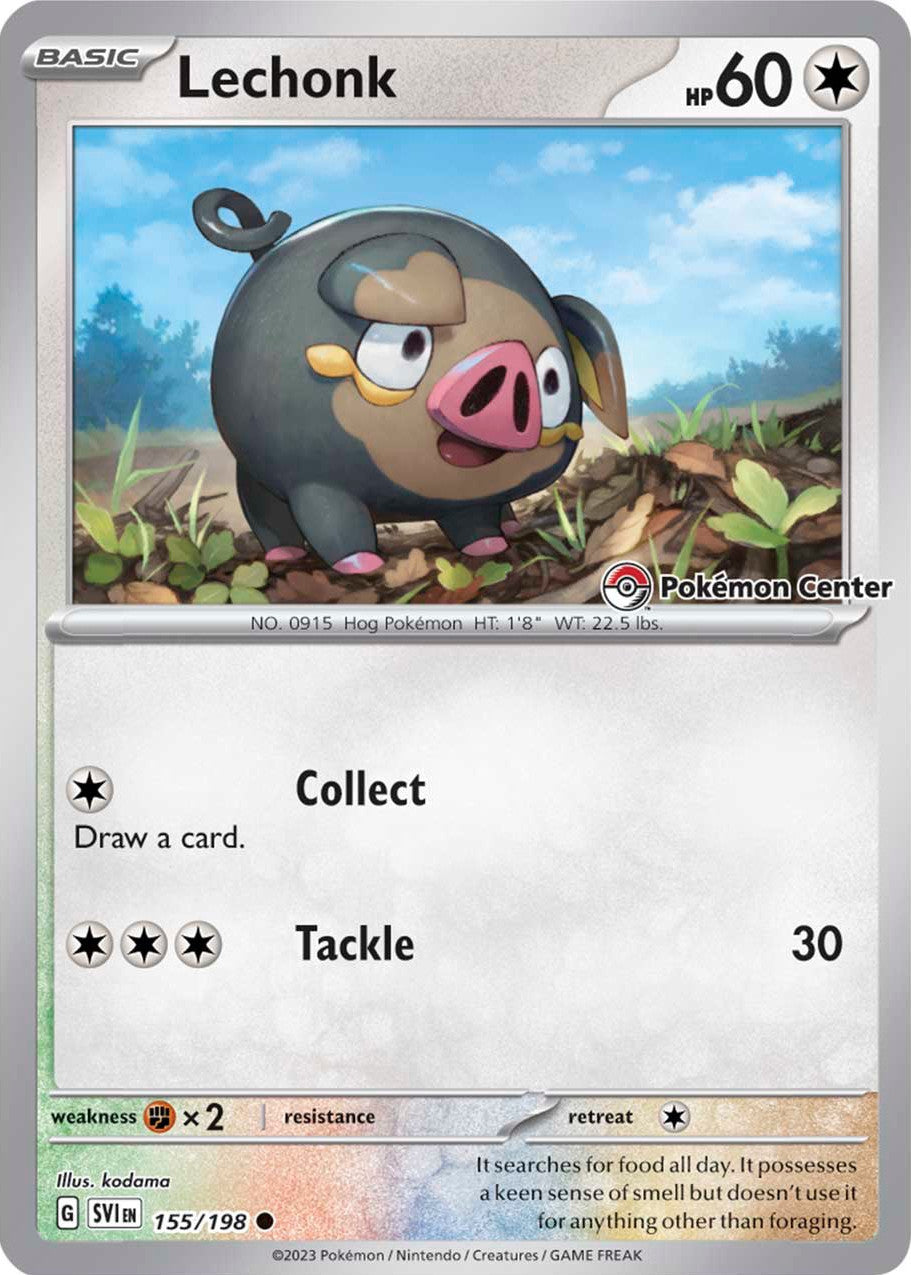 Lechonk (155/198) (Pokemon Center Exclusive) [Scarlet & Violet: Base Set] | Gamers Paradise