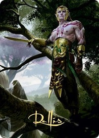 Tyvar Kell Art Card (Gold-Stamped Signature) [Kaldheim Art Series] | Gamers Paradise