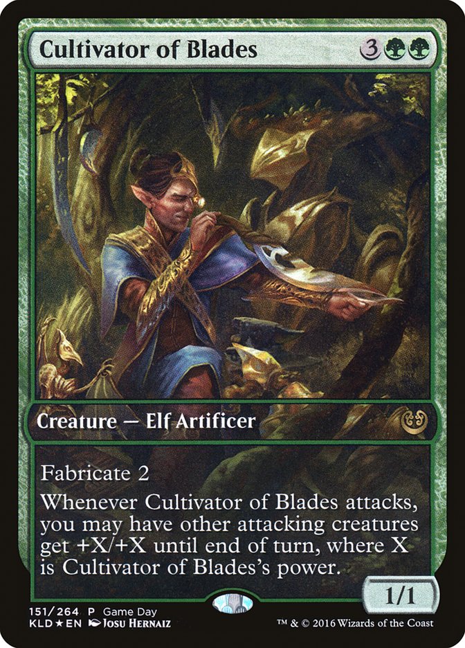 Cultivator of Blades (Game Day) (Full Art) [Kaladesh Promos] | Gamers Paradise