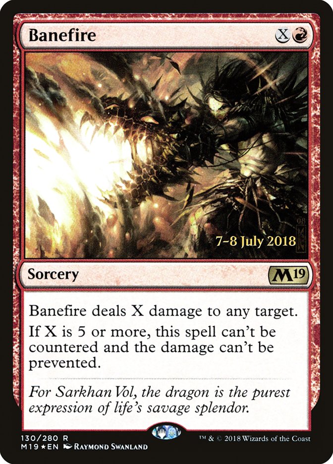 Banefire [Core Set 2019 Prerelease Promos] | Gamers Paradise