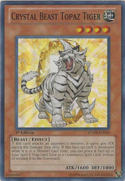 Crystal Beast Topaz Tiger [RYMP-EN043] Super Rare | Gamers Paradise