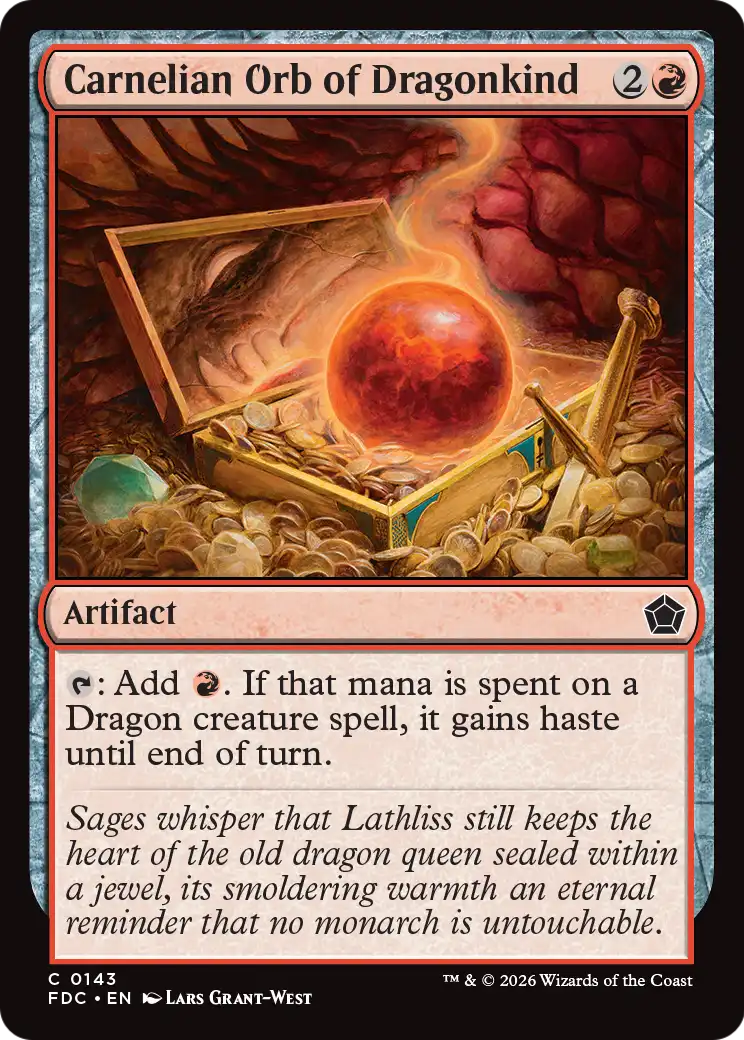Carnelian Orb of Dragonkind [Foundations Commander] | Gamers Paradise