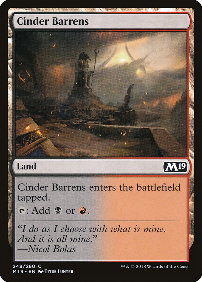 Cinder Barrens [Core Set 2019] | Gamers Paradise