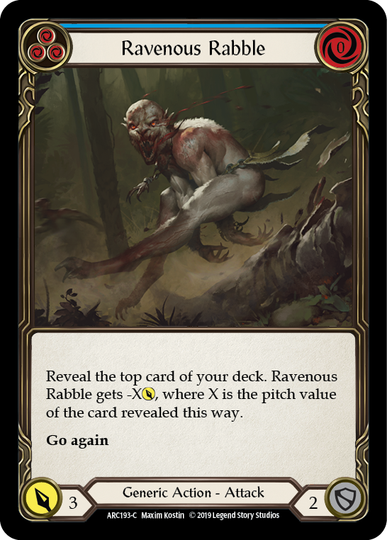 Ravenous Rabble (Blue) [ARC193-C] (Arcane Rising)  1st Edition Rainbow Foil | Gamers Paradise