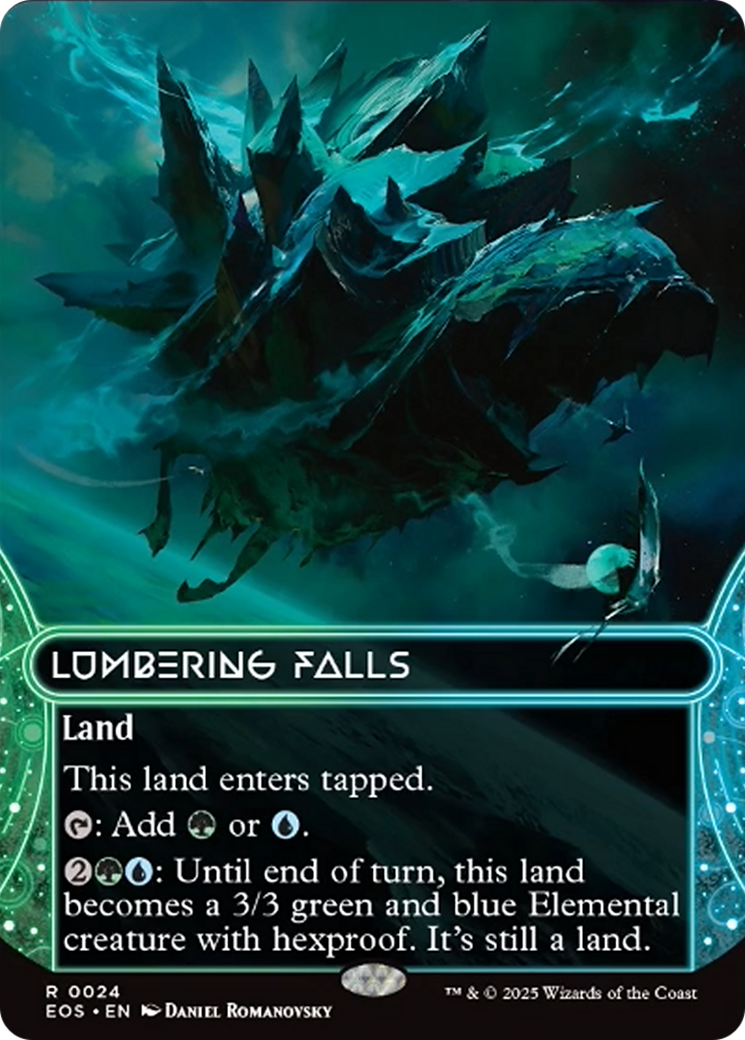Lumbering Falls (0024) (Borderless) [Edge of Eternities: Stellar Sights] | Gamers Paradise