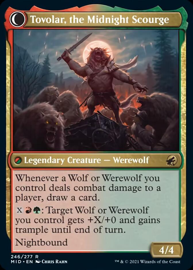 Tovolar, Dire Overlord // Tovolar, the Midnight Scourge [Innistrad: Midnight Hunt] | Gamers Paradise