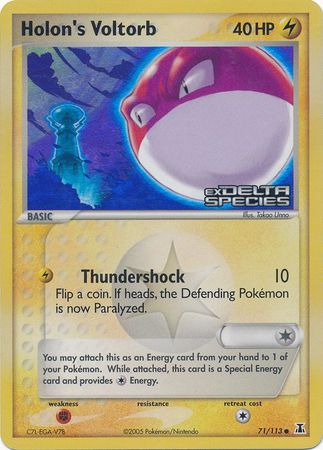 Holon's Voltorb (71/113) (Stamped) [EX: Delta Species] | Gamers Paradise