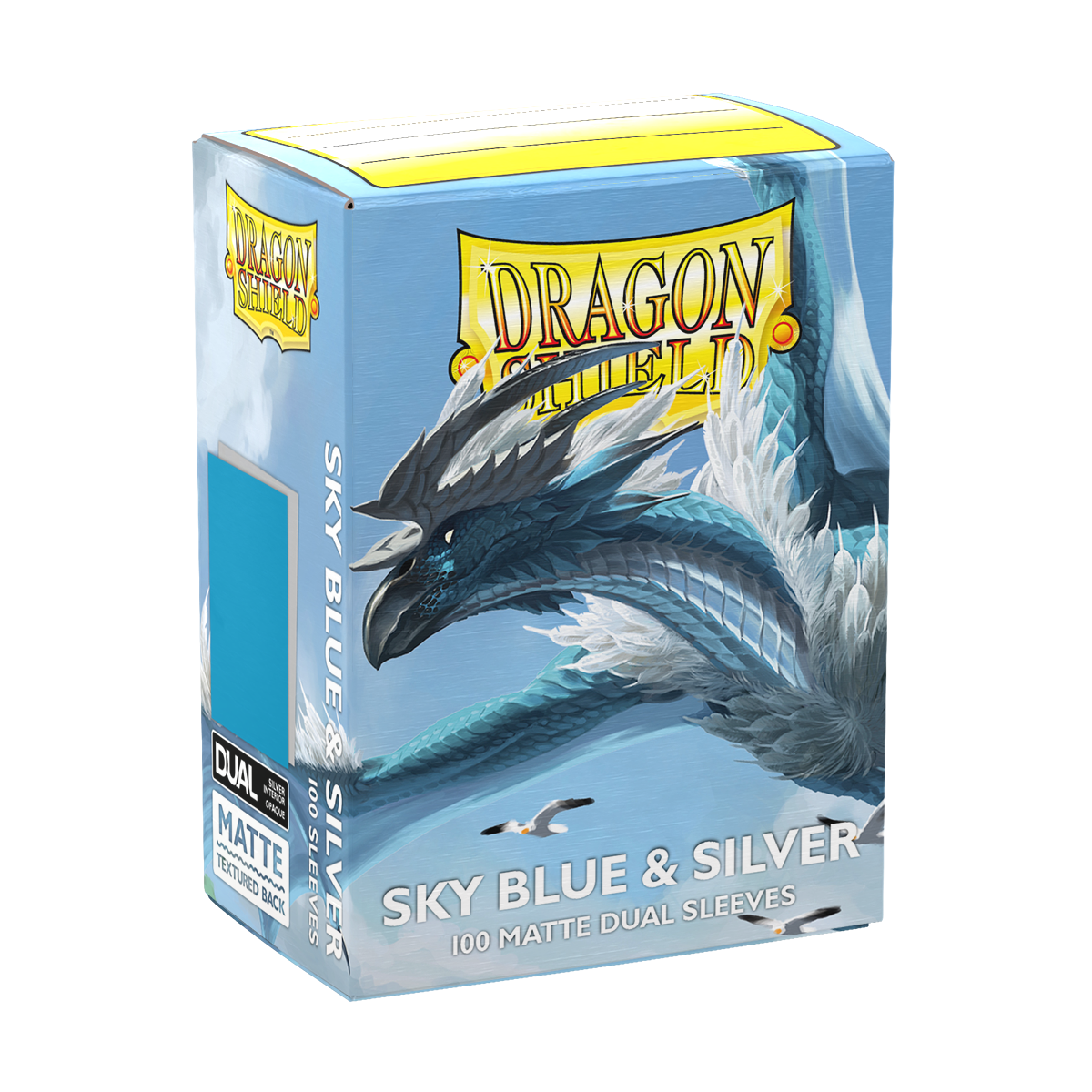 Dragon Shield: Standard 100ct Sleeves - Sky Blue & Silver (Dual Matte) | Gamers Paradise