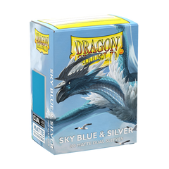 Dragon Shield: Standard 100ct Sleeves - Sky Blue & Silver (Dual Matte) | Gamers Paradise