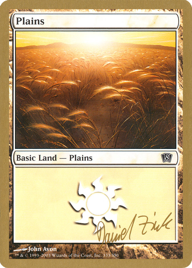 Plains (dz333) (Daniel Zink) [World Championship Decks 2003] | Gamers Paradise