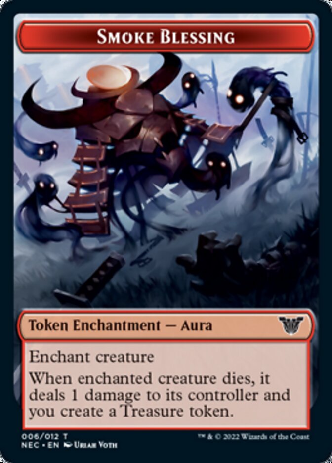 Smoke Blessing // Spirit (009) Double-Sided Token [Kamigawa: Neon Dynasty Commander Tokens] | Gamers Paradise