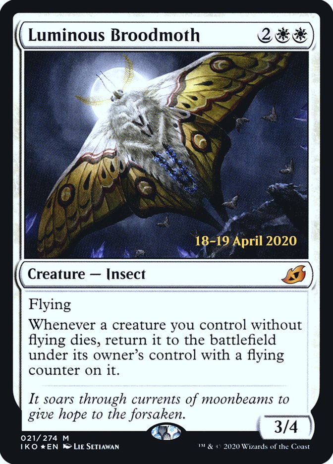 Luminous Broodmoth [Ikoria: Lair of Behemoths Prerelease Promos] | Gamers Paradise