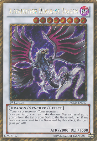 Blackfeather Darkrage Dragon [PGLD-EN017] Gold Secret Rare | Gamers Paradise