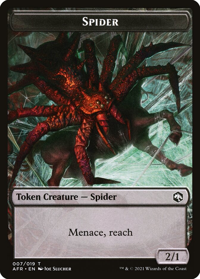 Spider // Icingdeath, Frost Tongue Double-Sided Token [Dungeons & Dragons: Adventures in the Forgotten Realms Tokens] | Gamers Paradise