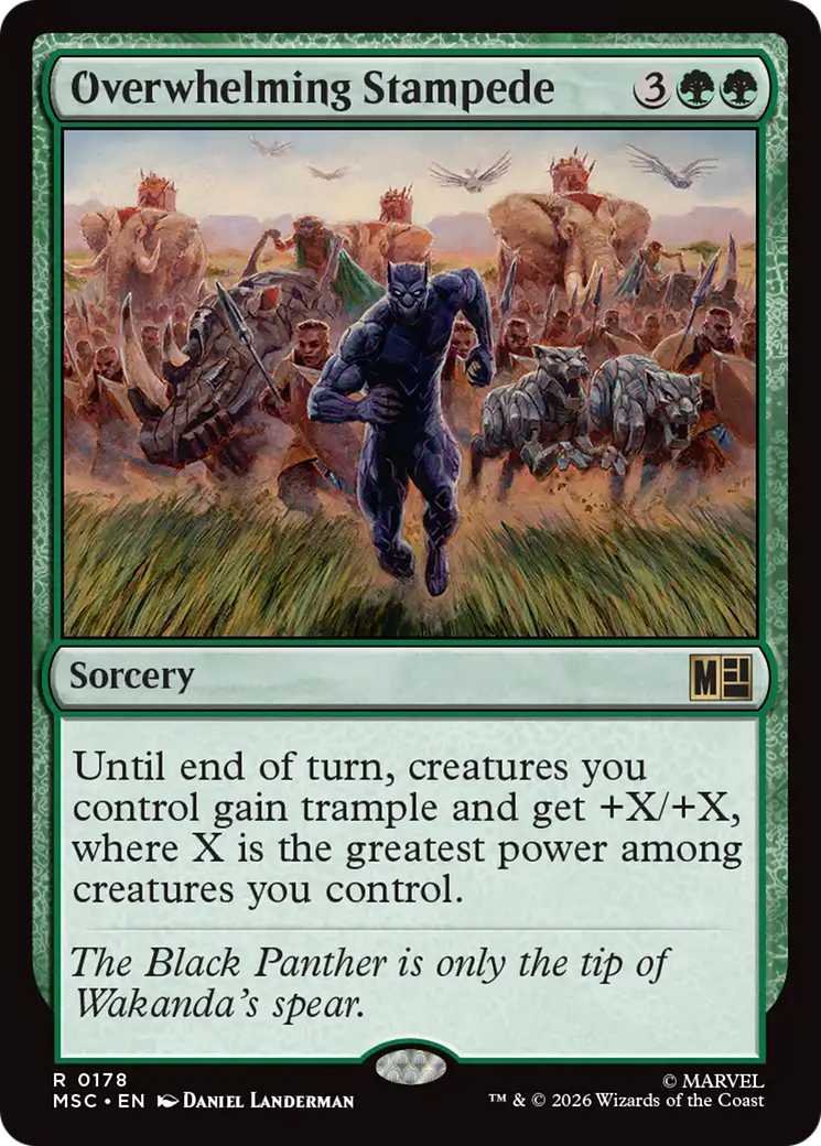 Overwhelming Stampede (Surge Foil) [Marvel Super Heroes Commander] | Gamers Paradise