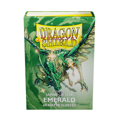 Dragon Shield: Japanese Size 60ct Sleeves - Emerald (Matte) | Gamers Paradise