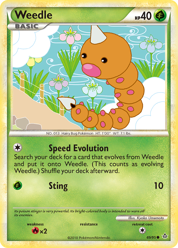 Weedle (69/95) [HeartGold & SoulSilver: Unleashed] | Gamers Paradise