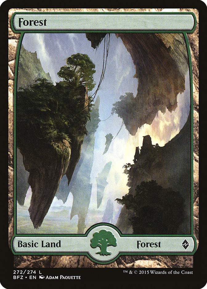 Forest (272) (Full Art) [Battle for Zendikar] | Gamers Paradise