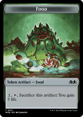 Beast // Food (0011) Double-Sided Token [Wilds of Eldraine Tokens] | Gamers Paradise