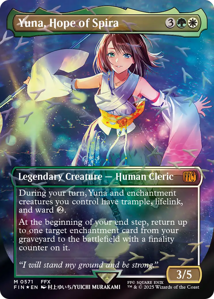 Yuna, Hope of Spira (Borderless) (Chocobo Track Foil) [FINAL FANTASY] | Gamers Paradise