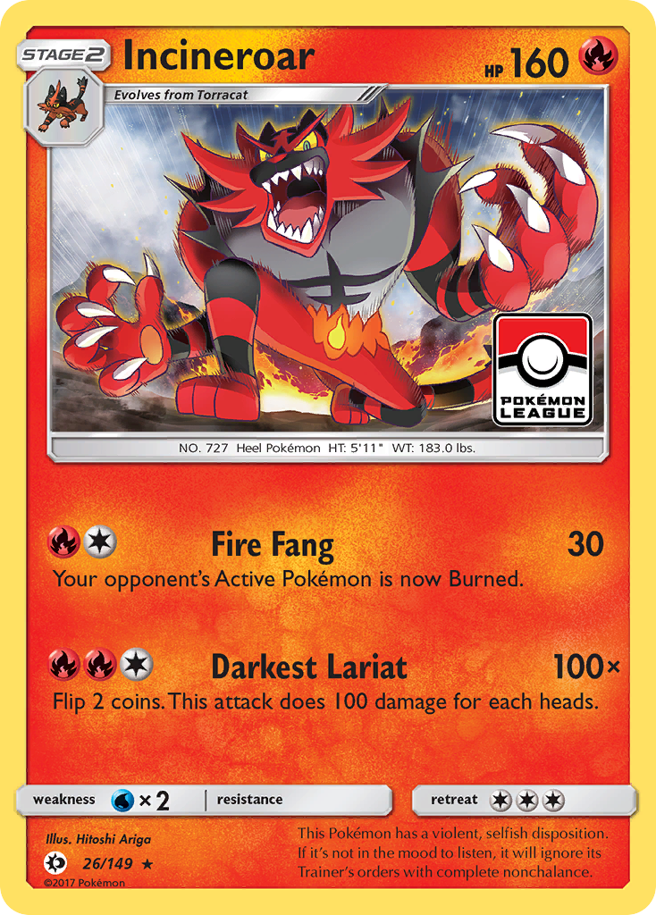 Incineroar (26/149) [Sun & Moon: Base Set] | Gamers Paradise