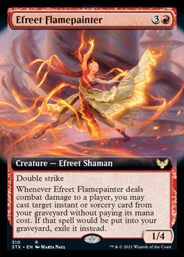Efreet Flamepainter (Extended Art) [Strixhaven: School of Mages] | Gamers Paradise
