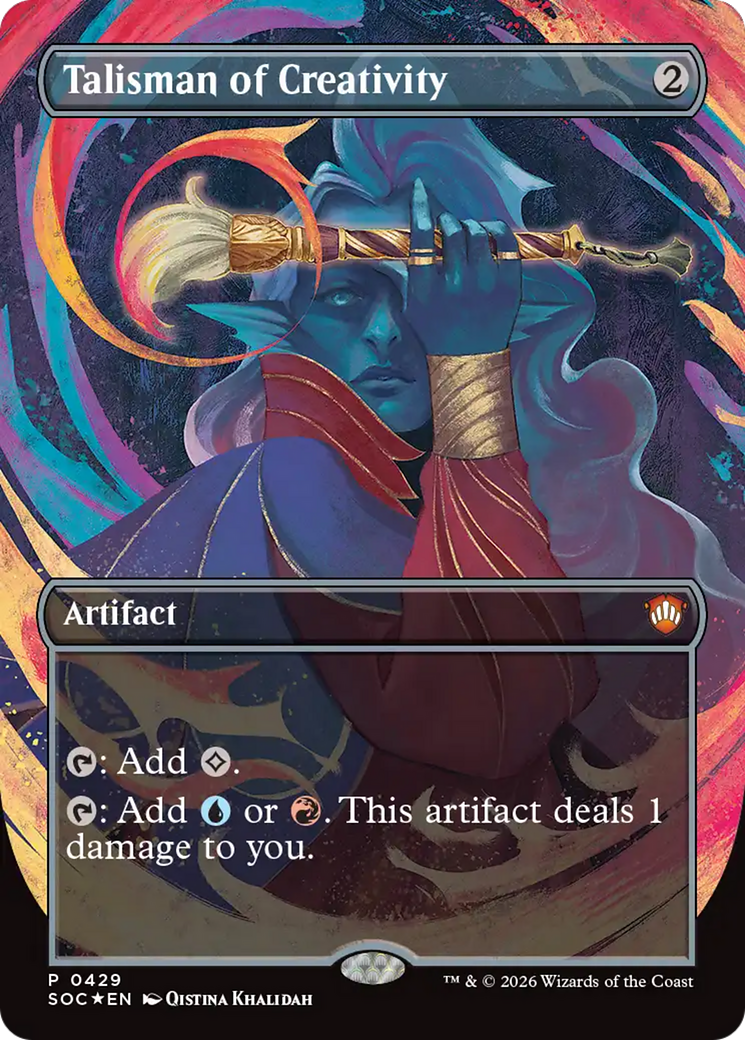 Talisman of Creativity (Borderless) [Secrets of Strixhaven Commander] | Gamers Paradise