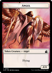 Bird // Angel (0002) Double-Sided Token [Ravnica Remastered Tokens] | Gamers Paradise
