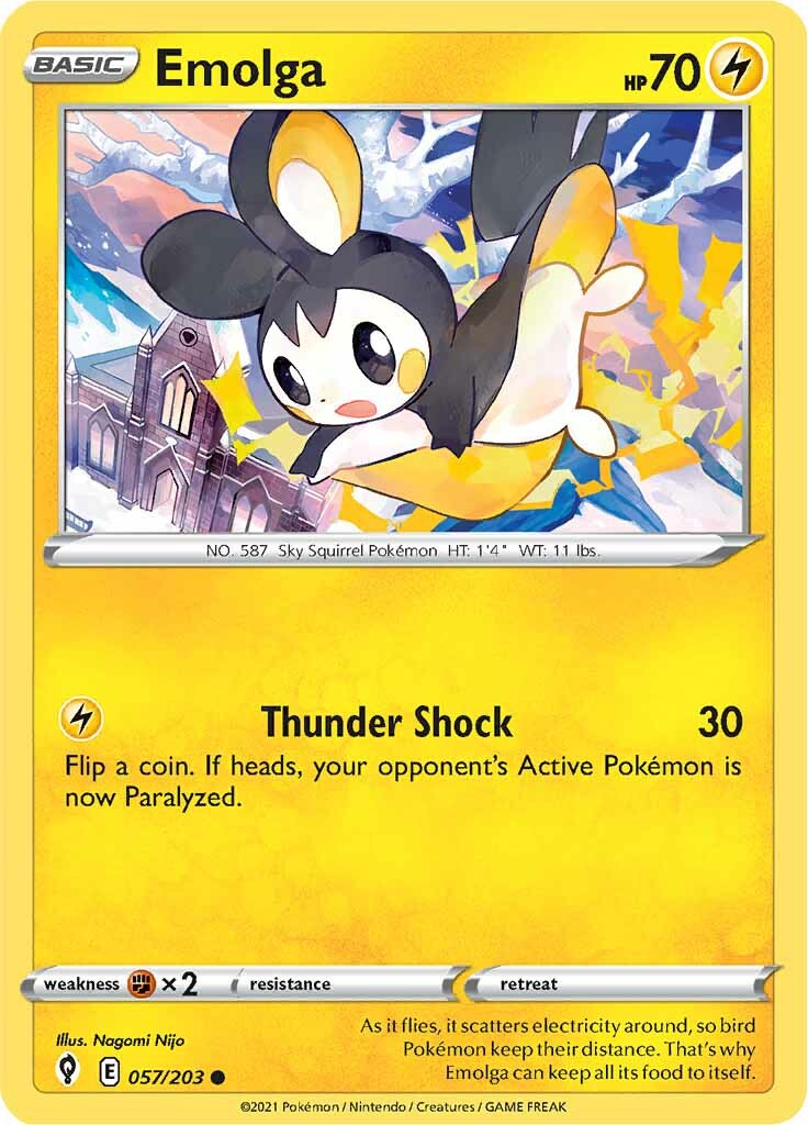 Emolga (057/203) [Sword & Shield: Evolving Skies] | Gamers Paradise