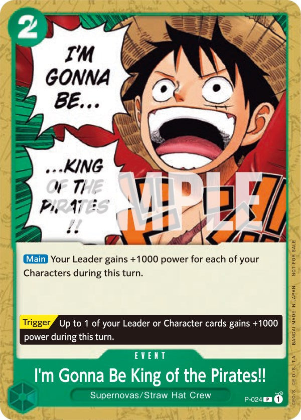 I'm Gonna Be King of the Pirates!! [One Piece Promotion Cards] | Gamers Paradise