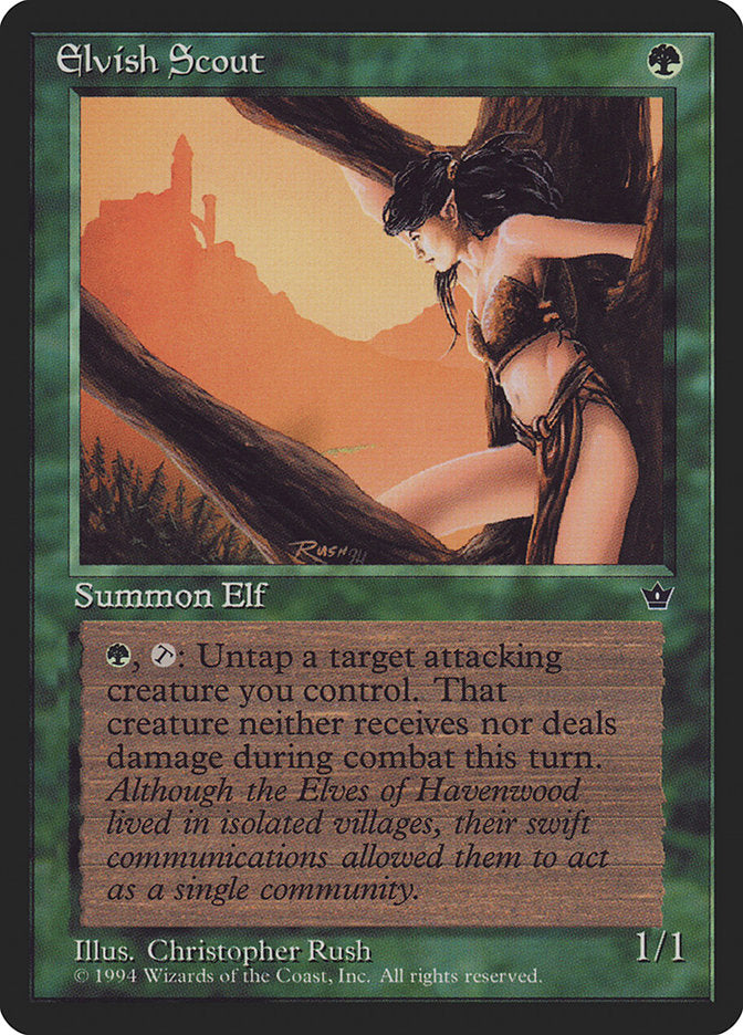 Elvish Scout (Christopher Rush) [Fallen Empires] | Gamers Paradise