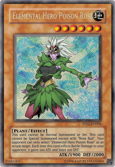 Elemental Hero Poison Rose [PP02-EN006] Secret Rare | Gamers Paradise