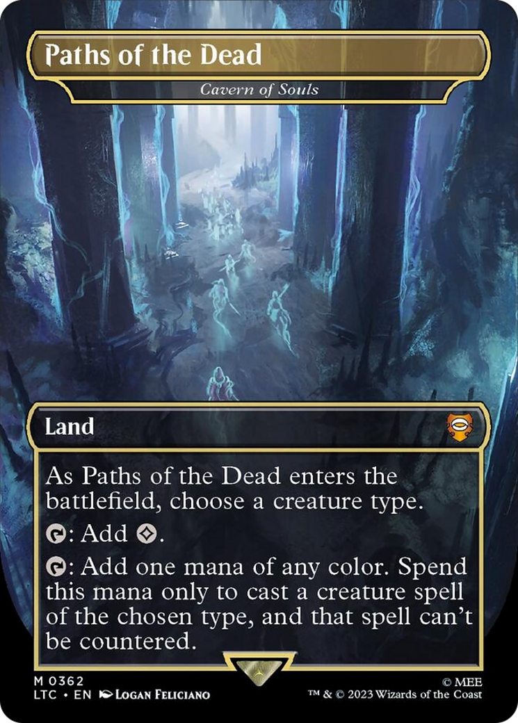 Paths of the Dead - Cavern of Souls (Borderless) (Surge Foil Realms and Relics) [The Lord of the Rings: Tales of Middle-Earth Commander] | Gamers Paradise