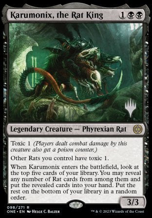Karumonix, the Rat King (Promo Pack) [Phyrexia: All Will Be One Promos] | Gamers Paradise