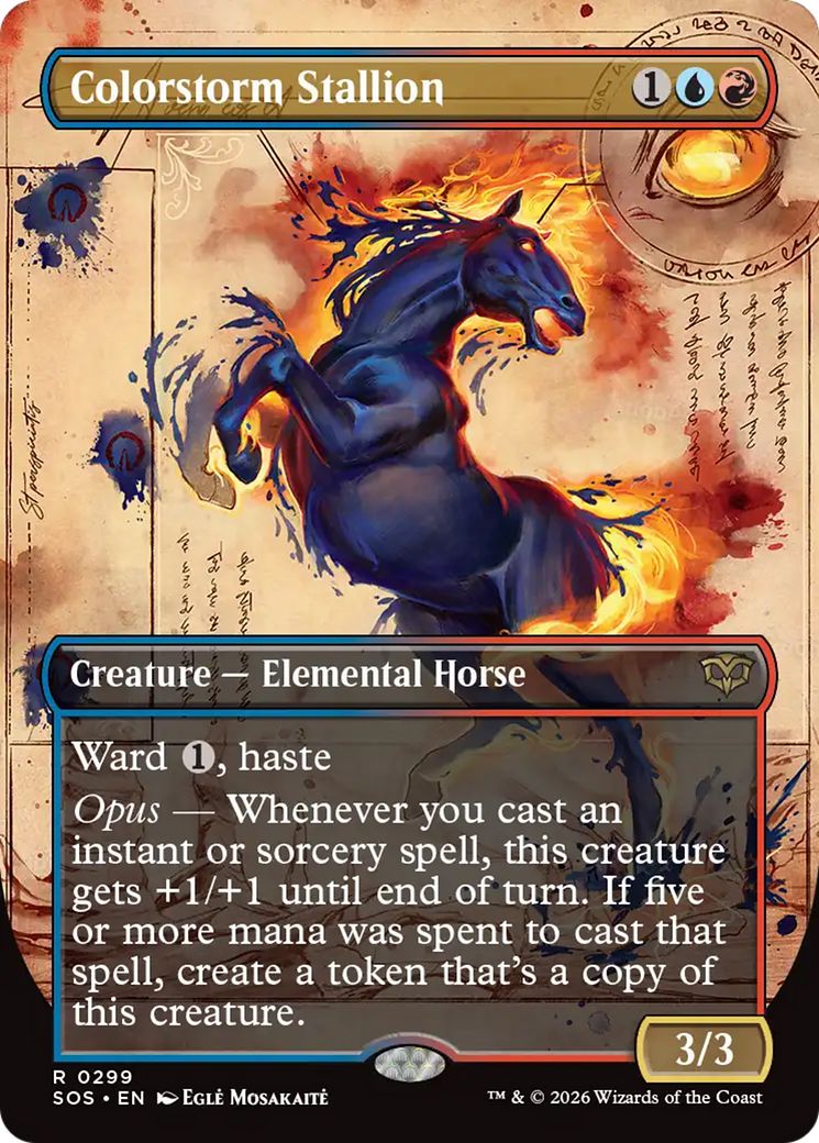 Colorstorm Stallion (Borderless) [Secrets of Strixhaven] | Gamers Paradise
