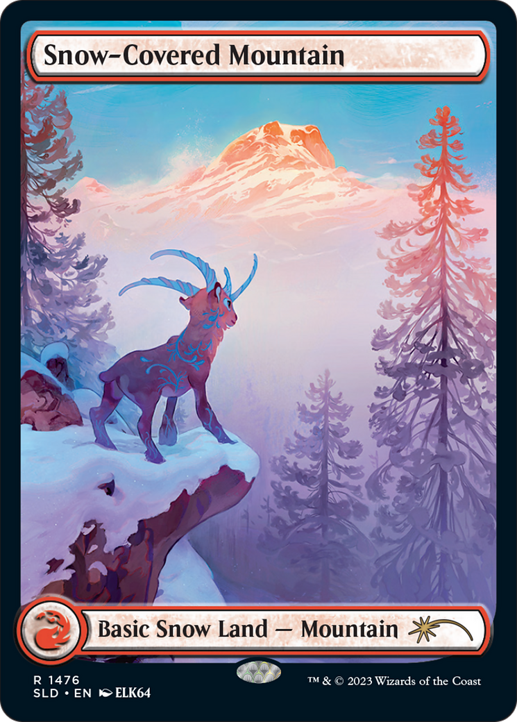 Snow-Covered Mountain (1476) (Rainbow Foil) [Secret Lair Drop Series] | Gamers Paradise