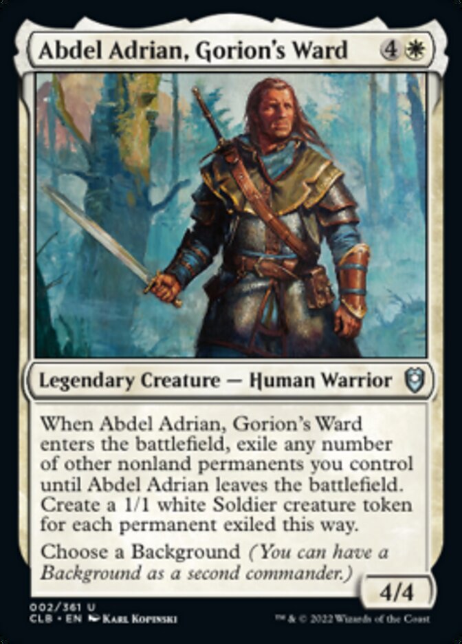 Abdel Adrian, Gorion's Ward [Commander Legends: Battle for Baldur's Gate] | Gamers Paradise