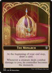 The Monarch // Golem Double-Sided Token [Phyrexia: All Will Be One Commander Tokens] | Gamers Paradise